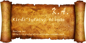 Királyfalvi Alinda névjegykártya